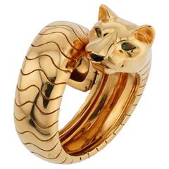 Cartier Panthere La Carda Tsavorite Onice Oro Giallo Scatola Anello