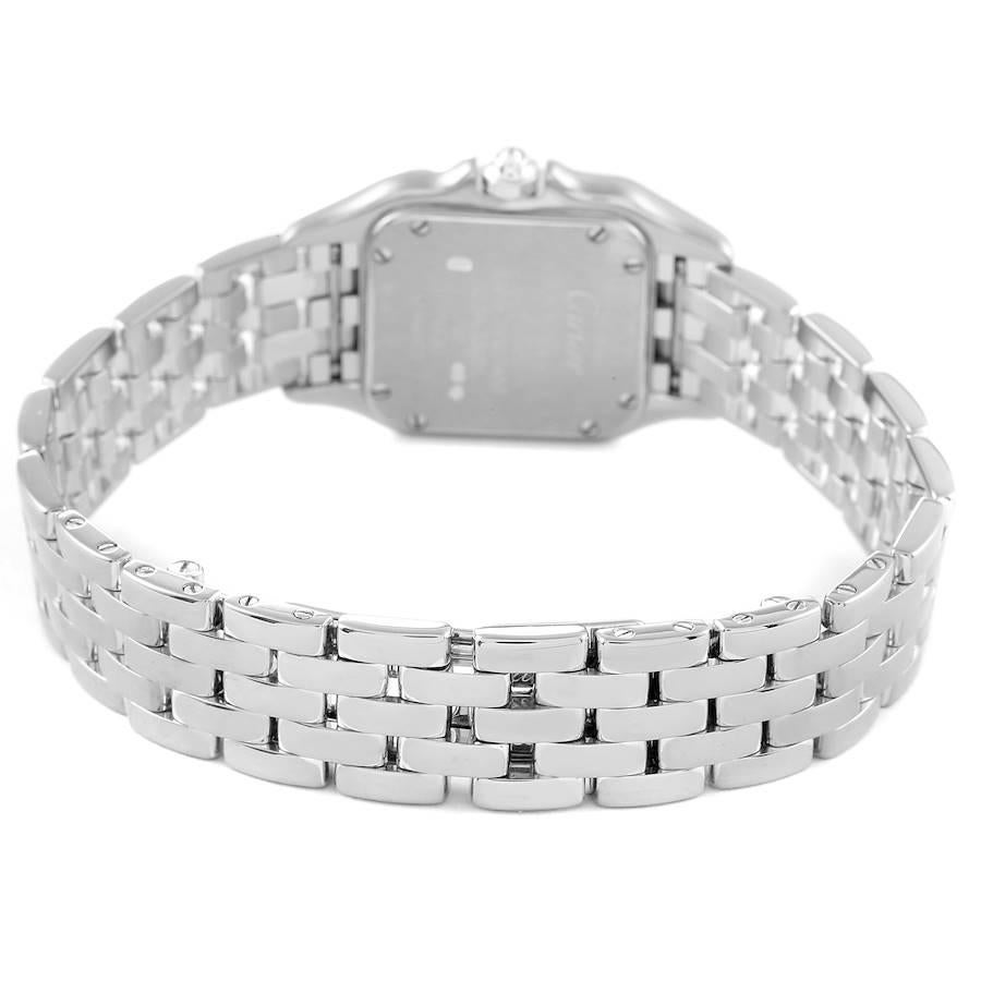 Cartier Panthere Ladies 18k White Gold Diamond Watch WF3091F3 For Sale 2