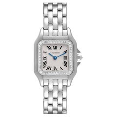 Cartier Panthere Ladies 18k White Gold Diamond Watch WF3091F3