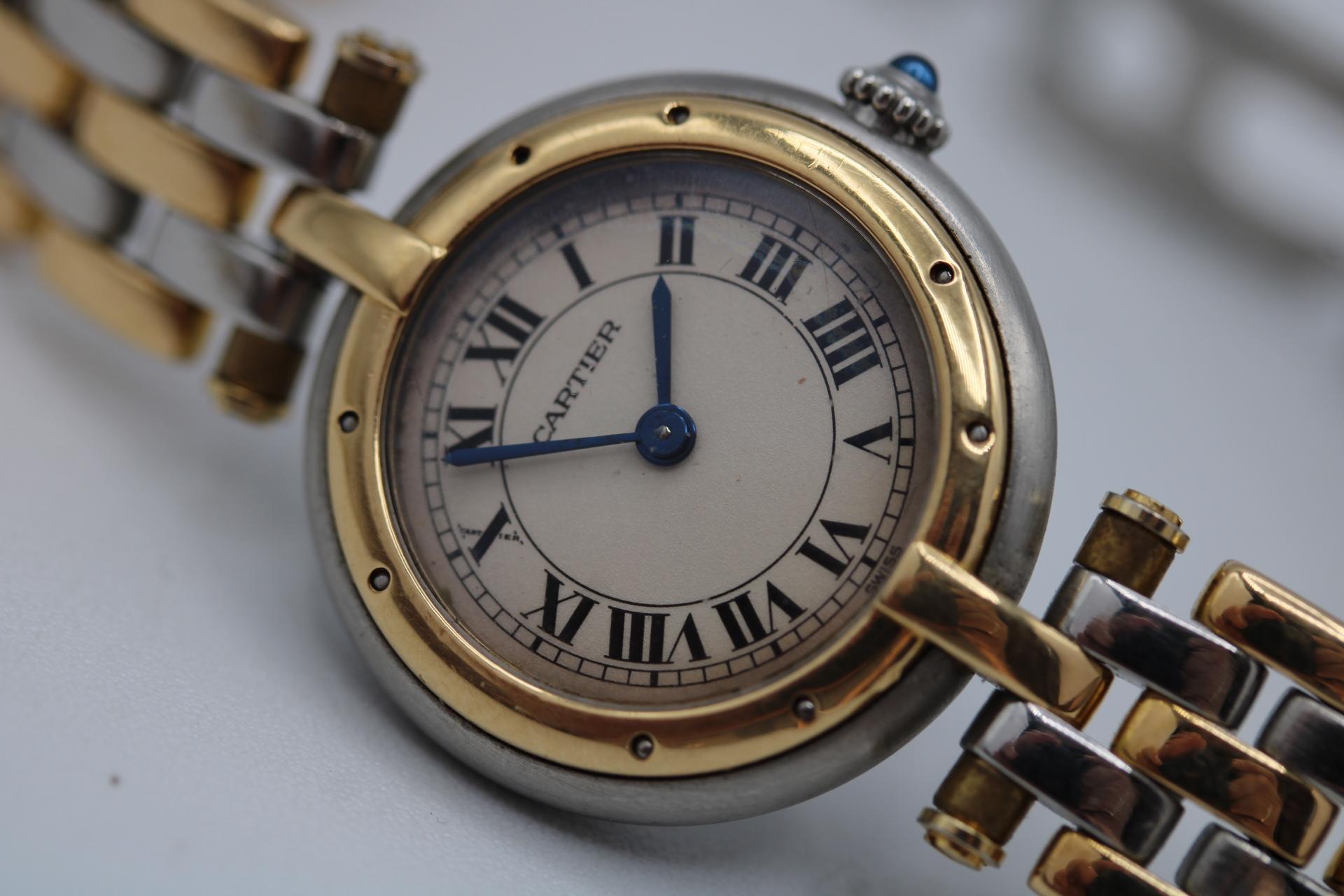 Femenino o masculino Cartier Panthère Mujer 3 Filas - 24mm Acero y Oro 18ct