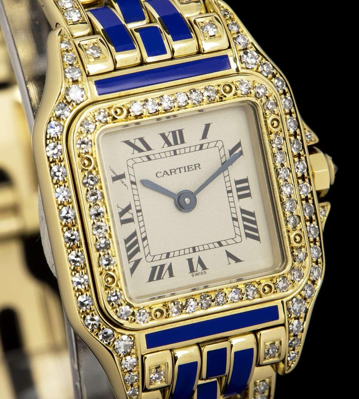 cartier panthere blue dial