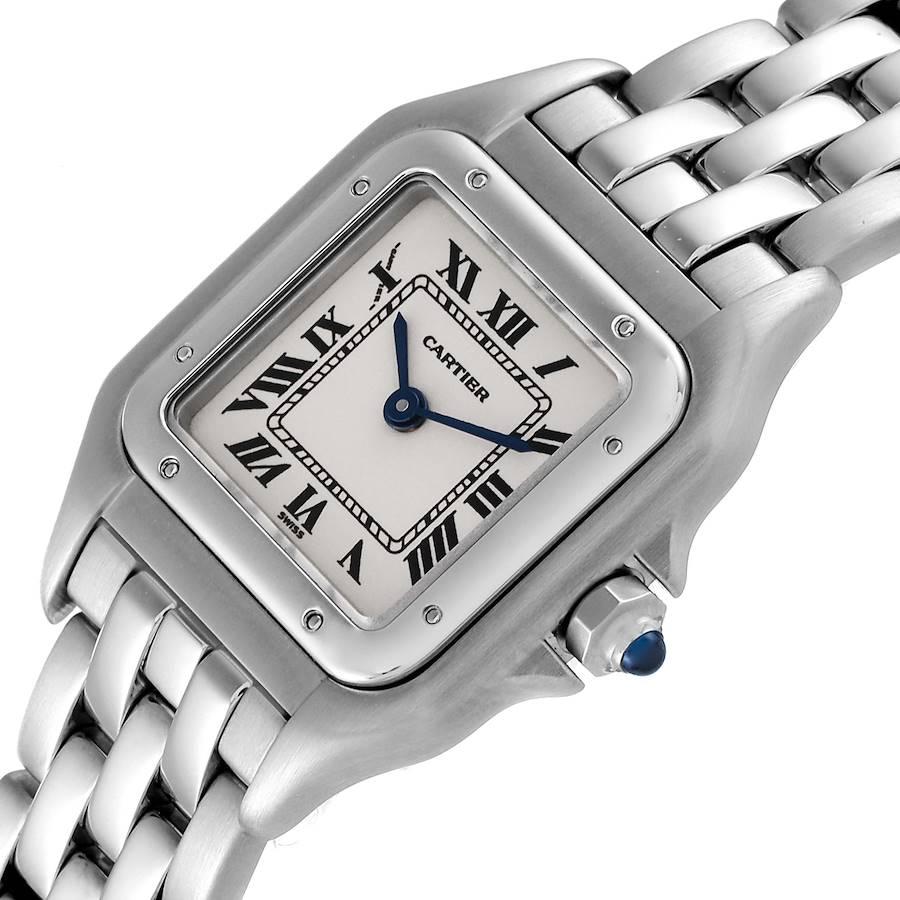 Cartier Panthere Ladies Small Stainless Steel Watch W25033P5 Box Papers 1