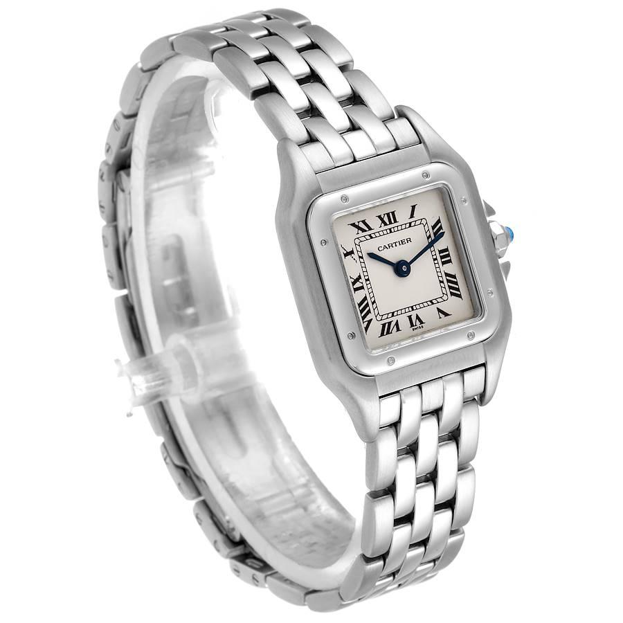 Cartier Panthere Ladies Small Stainless Steel Watch W25033P5 In Excellent Condition For Sale In Atlanta, GA
