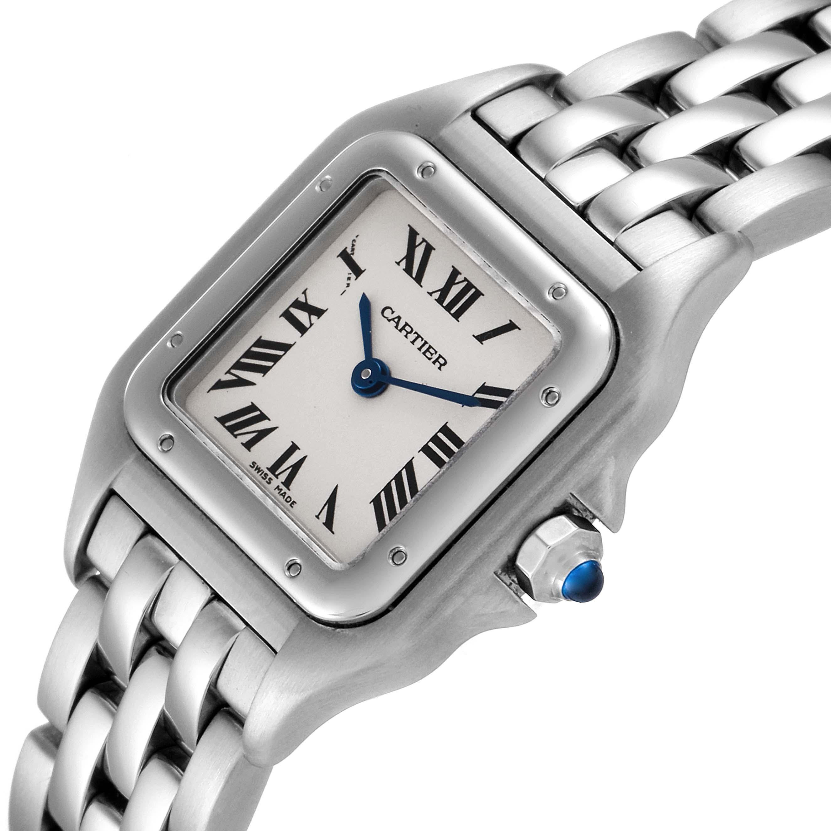 Cartier Panthere Ladies Small Stainless Steel Watch W25033P5 In Excellent Condition In Atlanta, GA