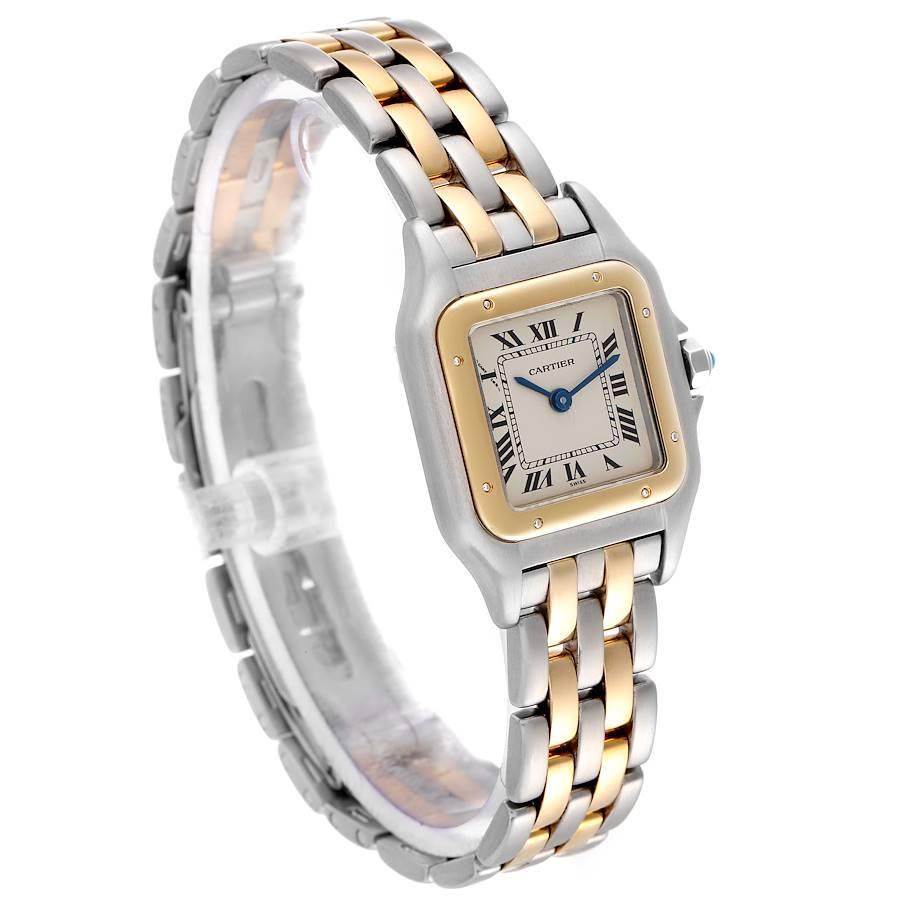 Cartier Panthere Ladies Steel Yellow Gold 2 Row Ladies Watch W25029B6 In Good Condition In Atlanta, GA