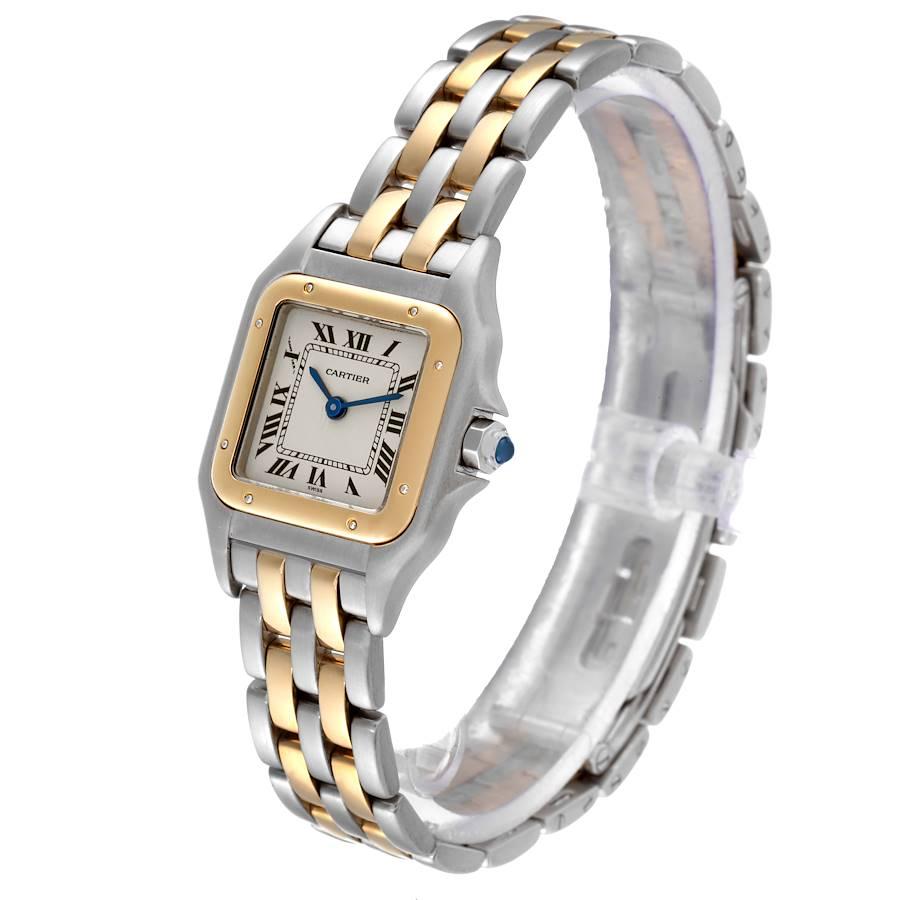 Women's Cartier Panthere Ladies Steel Yellow Gold 2 Row Ladies Watch W25029B6