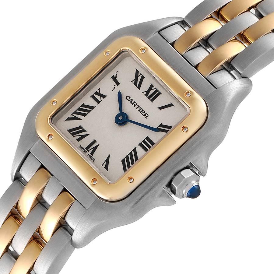 Cartier Panthere Ladies Steel Yellow Gold 2 Row Ladies Watch W25029B6 1