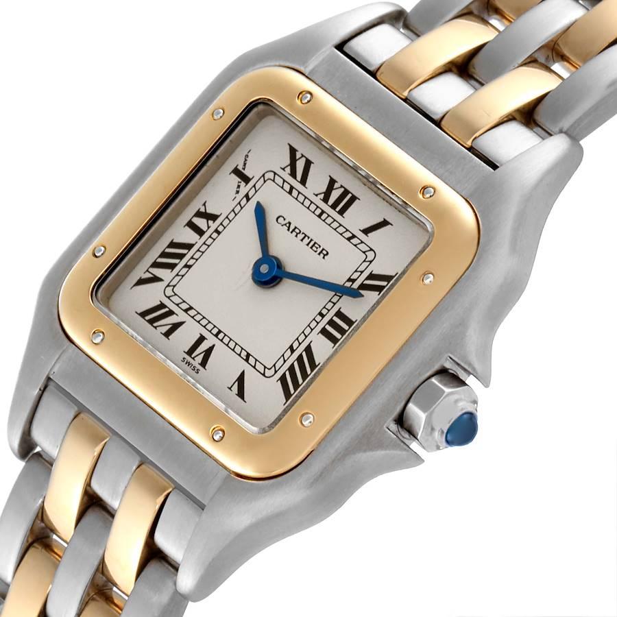 Cartier Panthere Ladies Steel Yellow Gold 2 Row Ladies Watch W25029B6 1