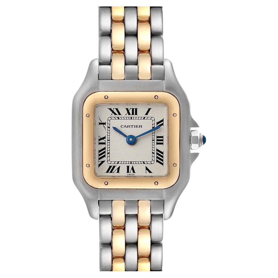 Cartier Panthere Ladies Steel Yellow Gold 2 Row Ladies Watch W25029B6