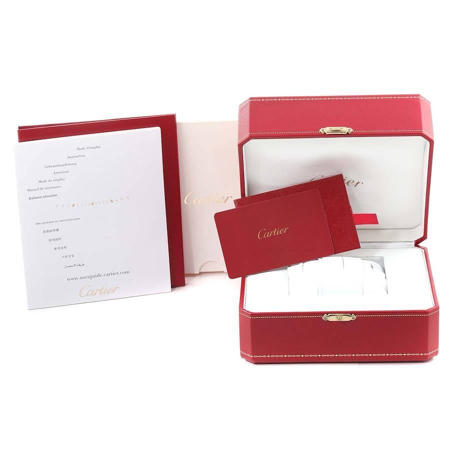 Cartier Panthere Ladies Steel Yellow Gold 2 Row Watch W2PN0007 Box Card For Sale 3