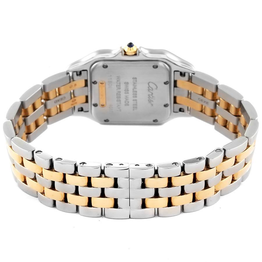 Women's Cartier Panthere Ladies Steel Yellow Gold 2 Row Watch W2PN0007 Box Card For Sale
