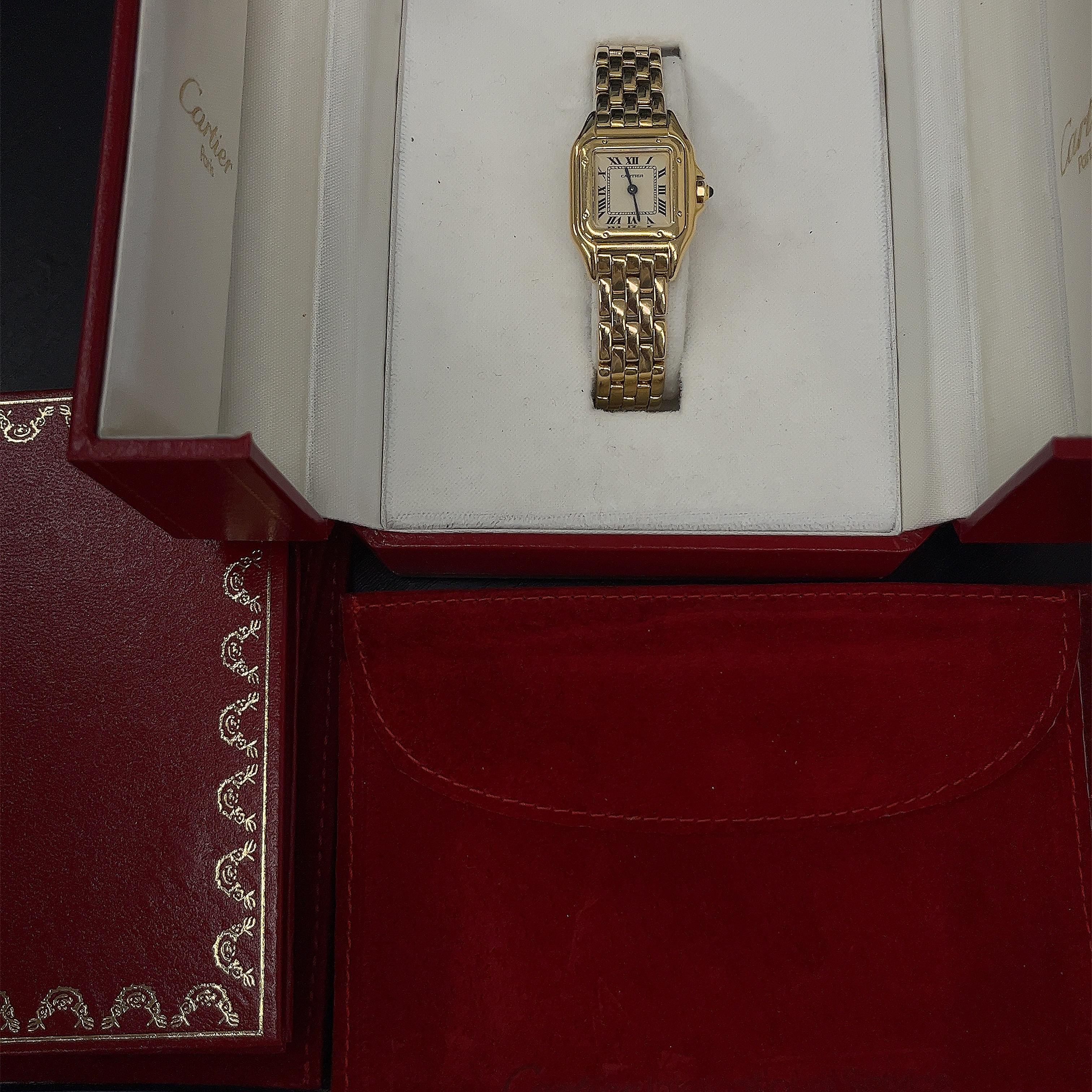 Cartier Panthère Damenuhr 22mm 18ct Gelbgold 8057917 / 06661 7