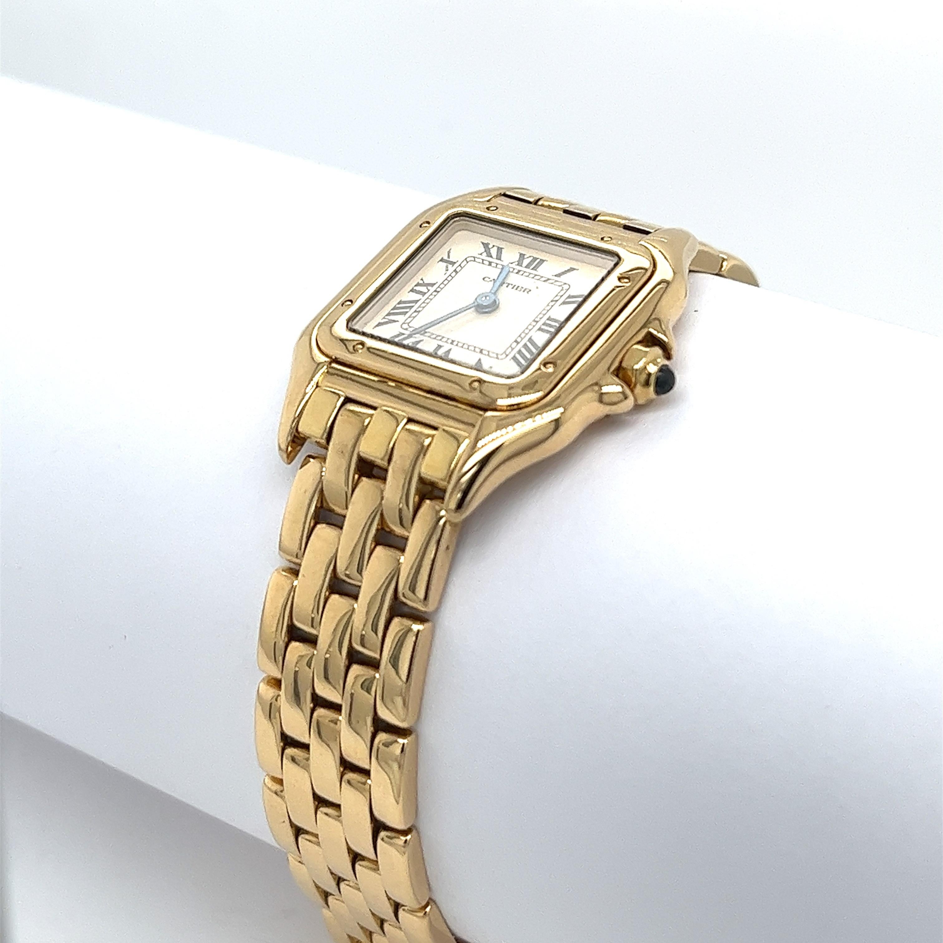 Cartier Panthère Damenuhr 22mm 18ct Gelbgold 8057917 / 06661 1