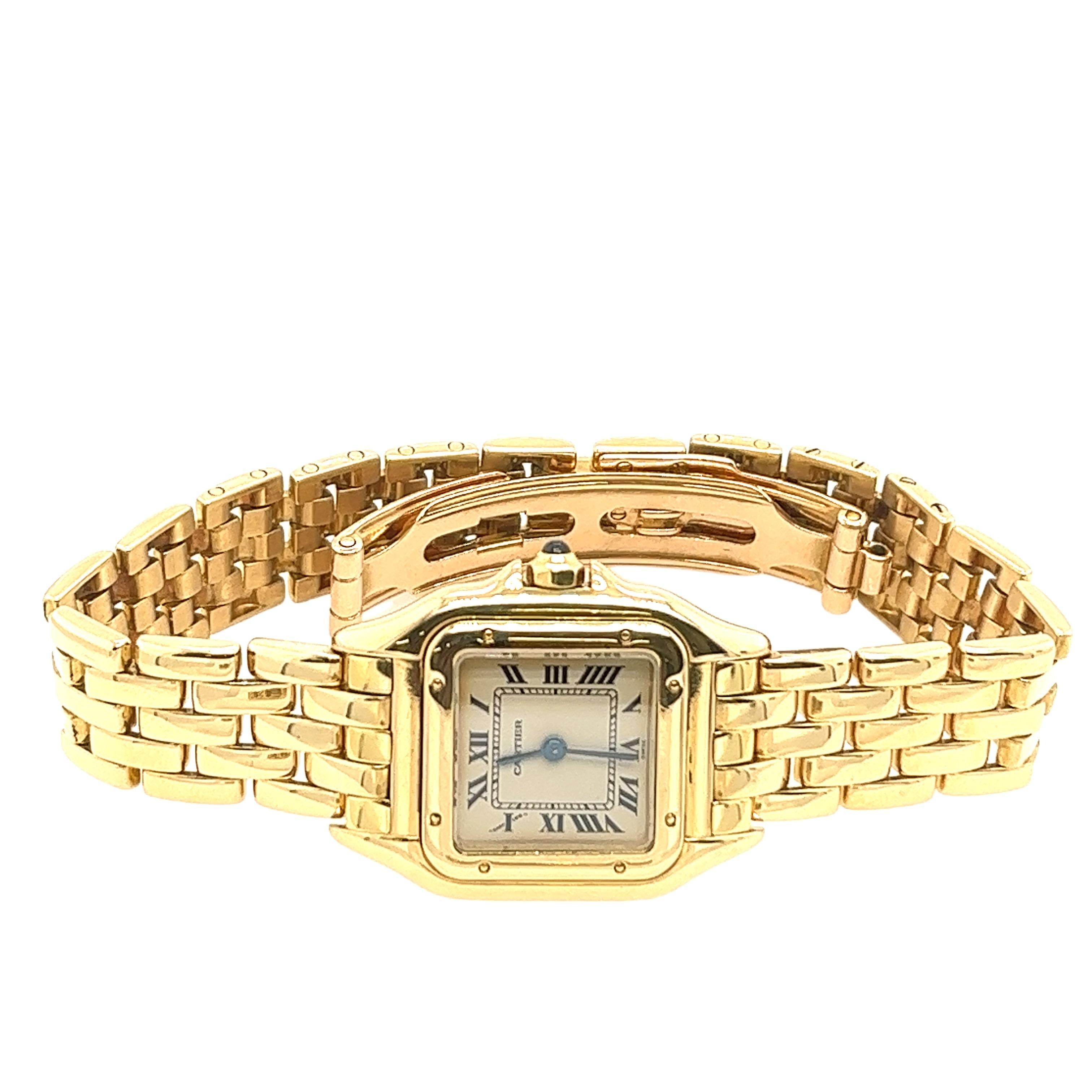 Cartier Panthère Damenuhr 22mm 18ct Gelbgold 8057917 / 06661 2
