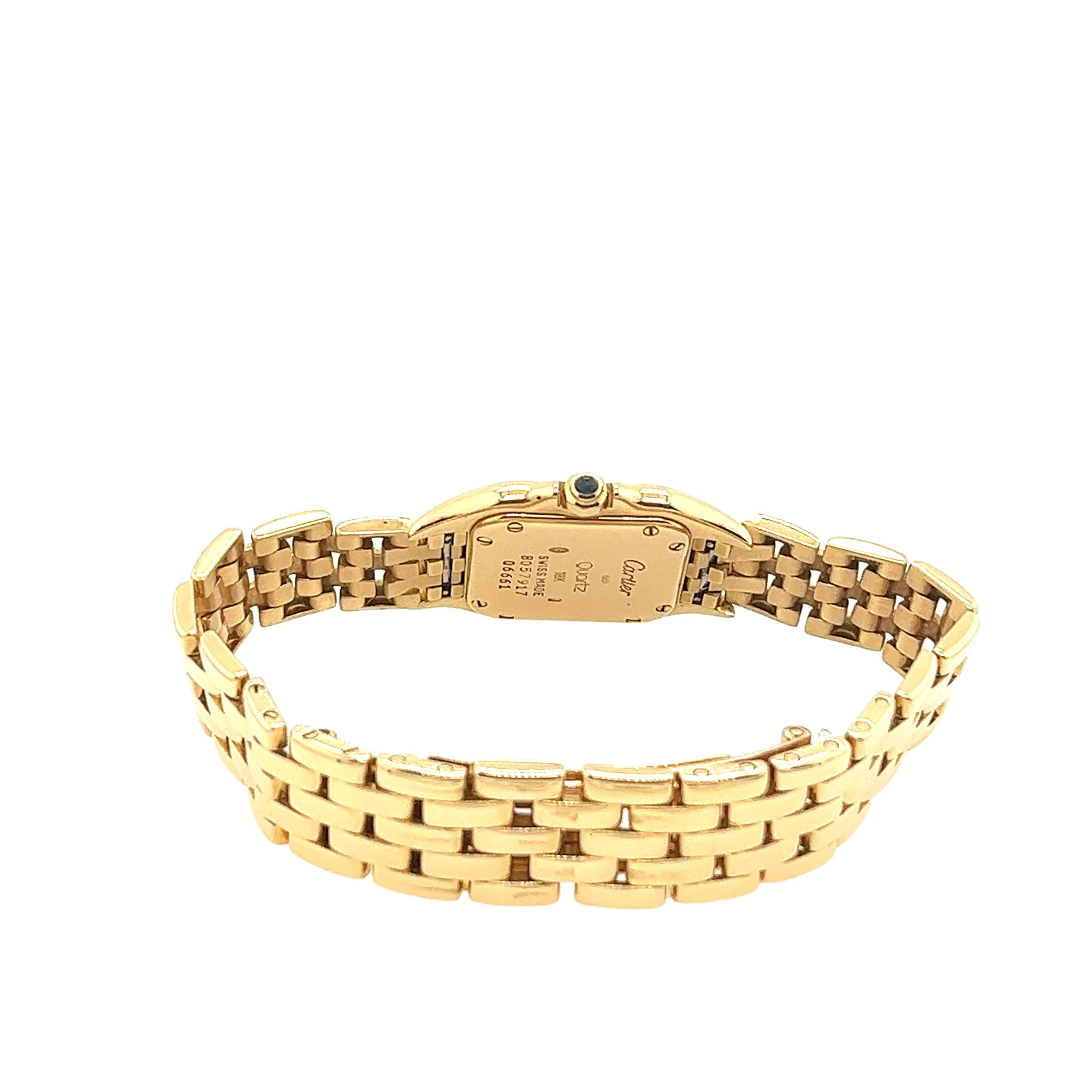 Cartier Panthère Damenuhr 22mm 18ct Gelbgold 8057917 / 06661 4