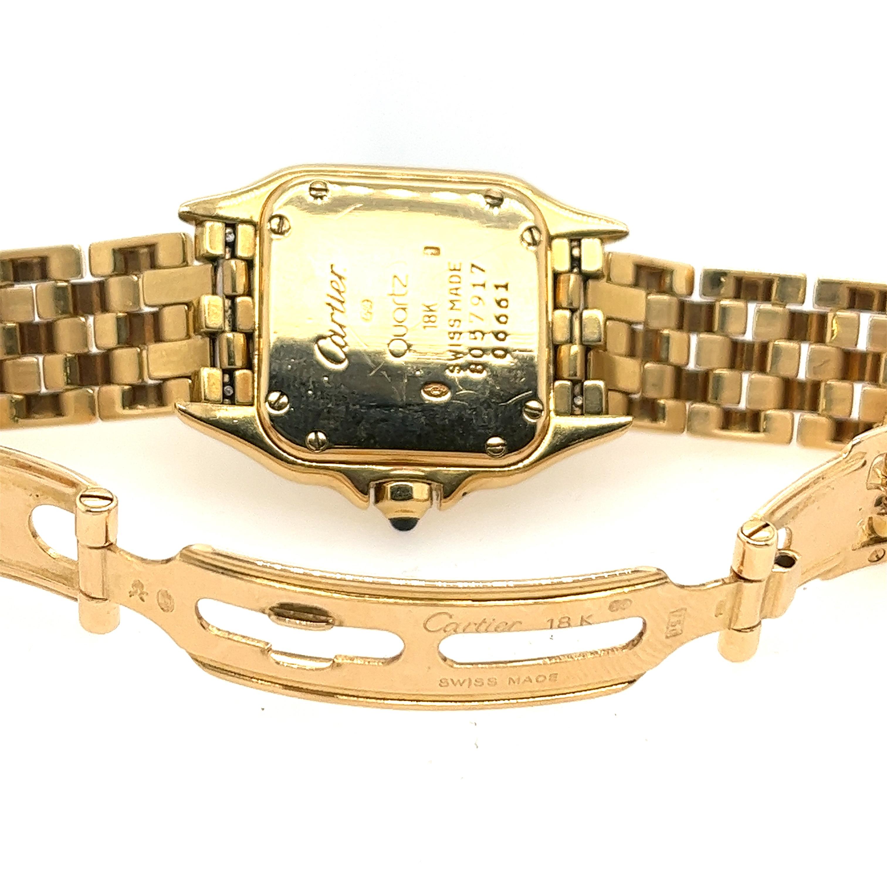 Cartier Panthère Damenuhr 22mm 18ct Gelbgold 8057917 / 06661 5