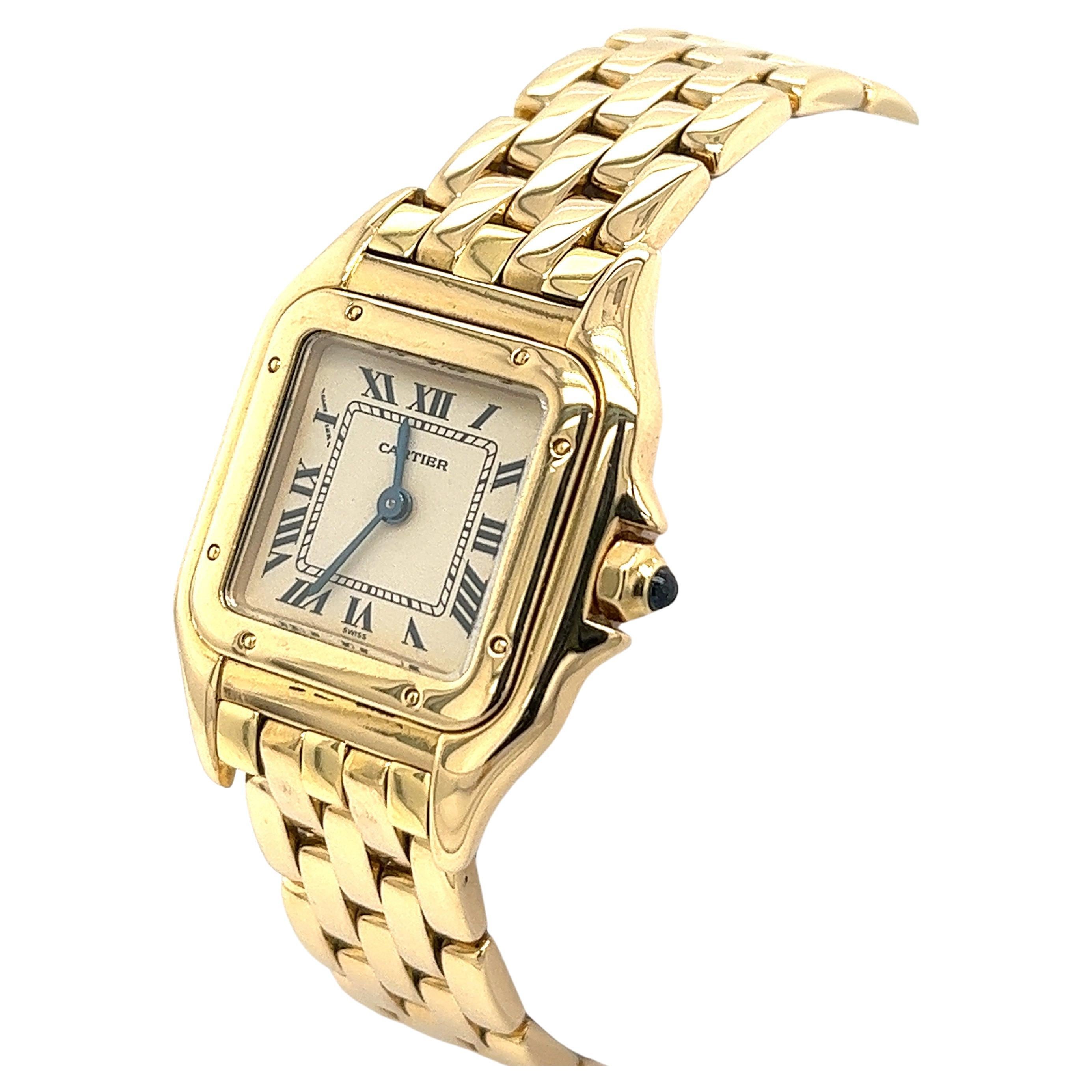 Cartier Panthère Damenuhr 22mm 18ct Gelbgold 8057917 / 06661