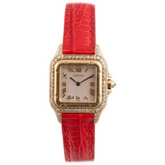Cartier Panthere Ladies Yellow Gold and Diamond Wristwatch