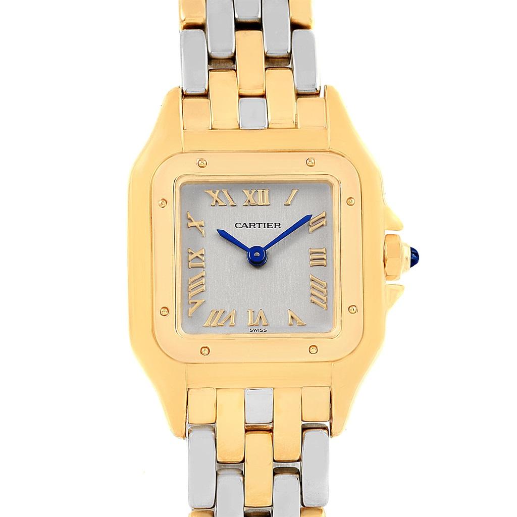 Cartier Panthere Ladies Yellow Gold Steel Ladies Watch 1070 For Sale 1
