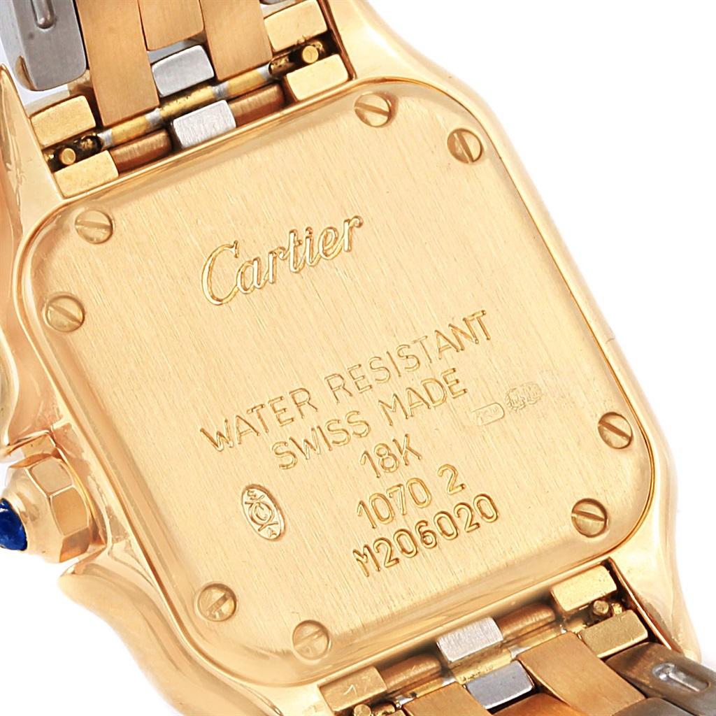Cartier Panthere Ladies Yellow Gold Steel Ladies Watch 1070 For Sale 3