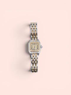Montre Cartier Panthère Lady bicolore en Steele et or, à quartz, réf. 6692, ensemble complet