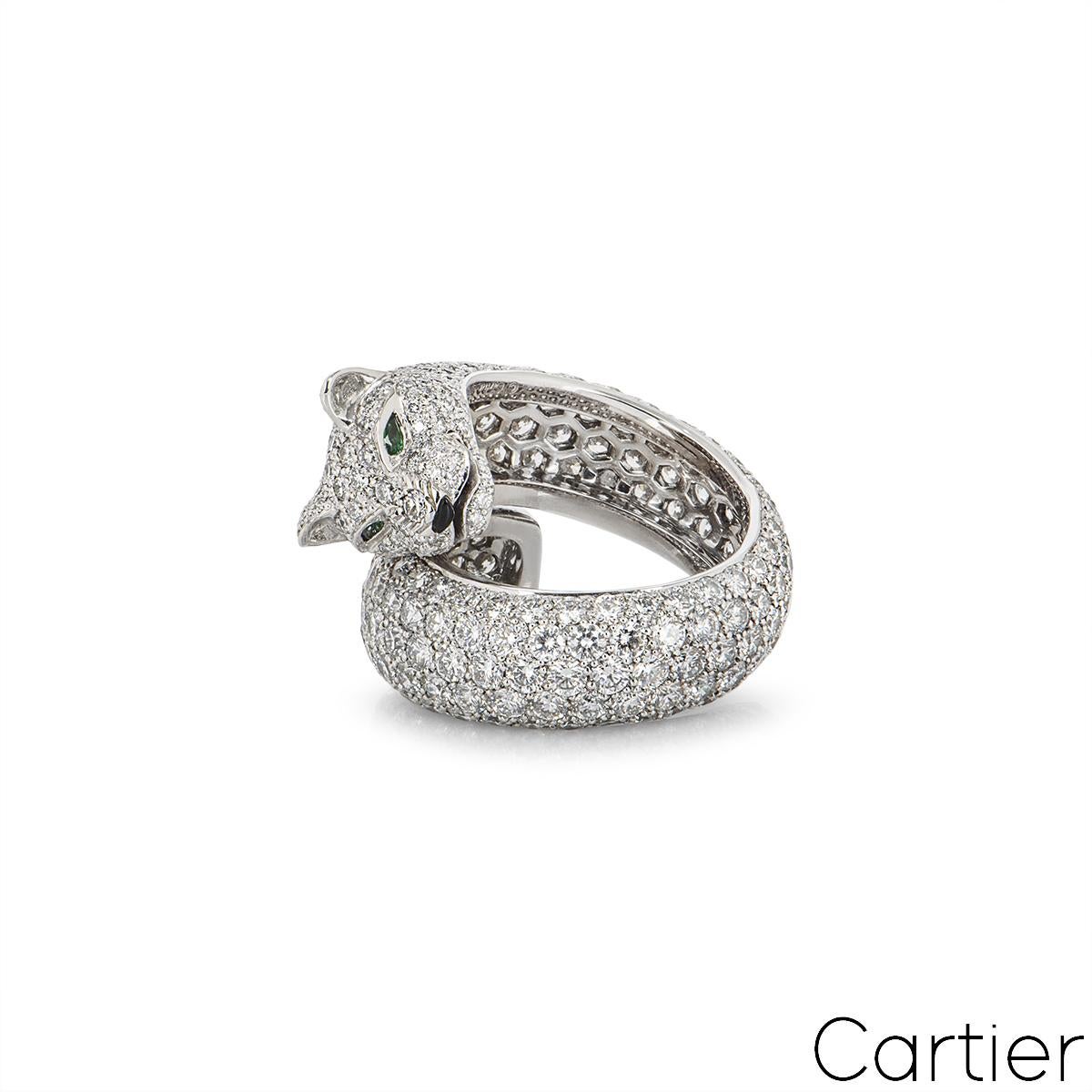 cartier diamond panther ring