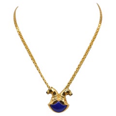 Cartier Panthère Lapis Lazuli Necklace & Brooch Unworn