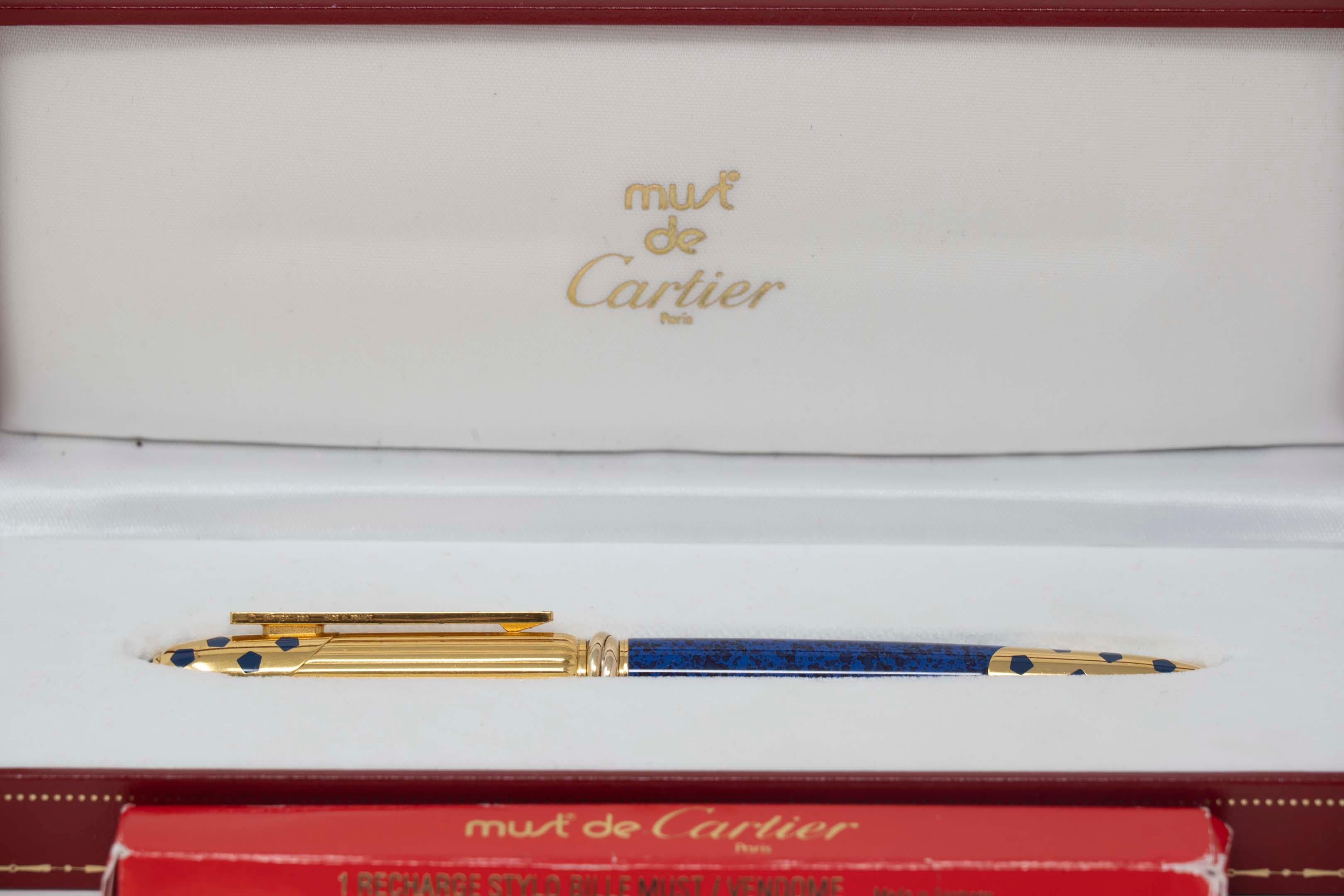 cartier blue pen