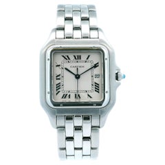 Cartier Panthere Große 1300 Edelstahl-Uhr.