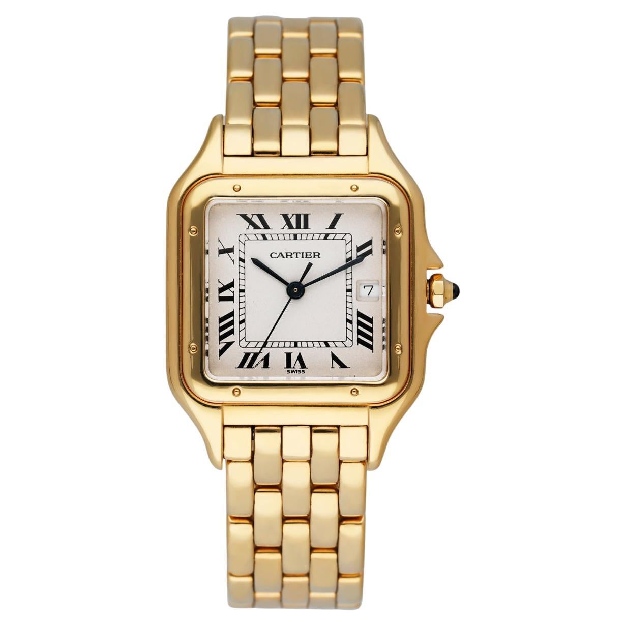 Cartier Cartier Tank Watches Cartier Watches Santos - Cartier Panthere 18k Mens Watch Yellow Gold