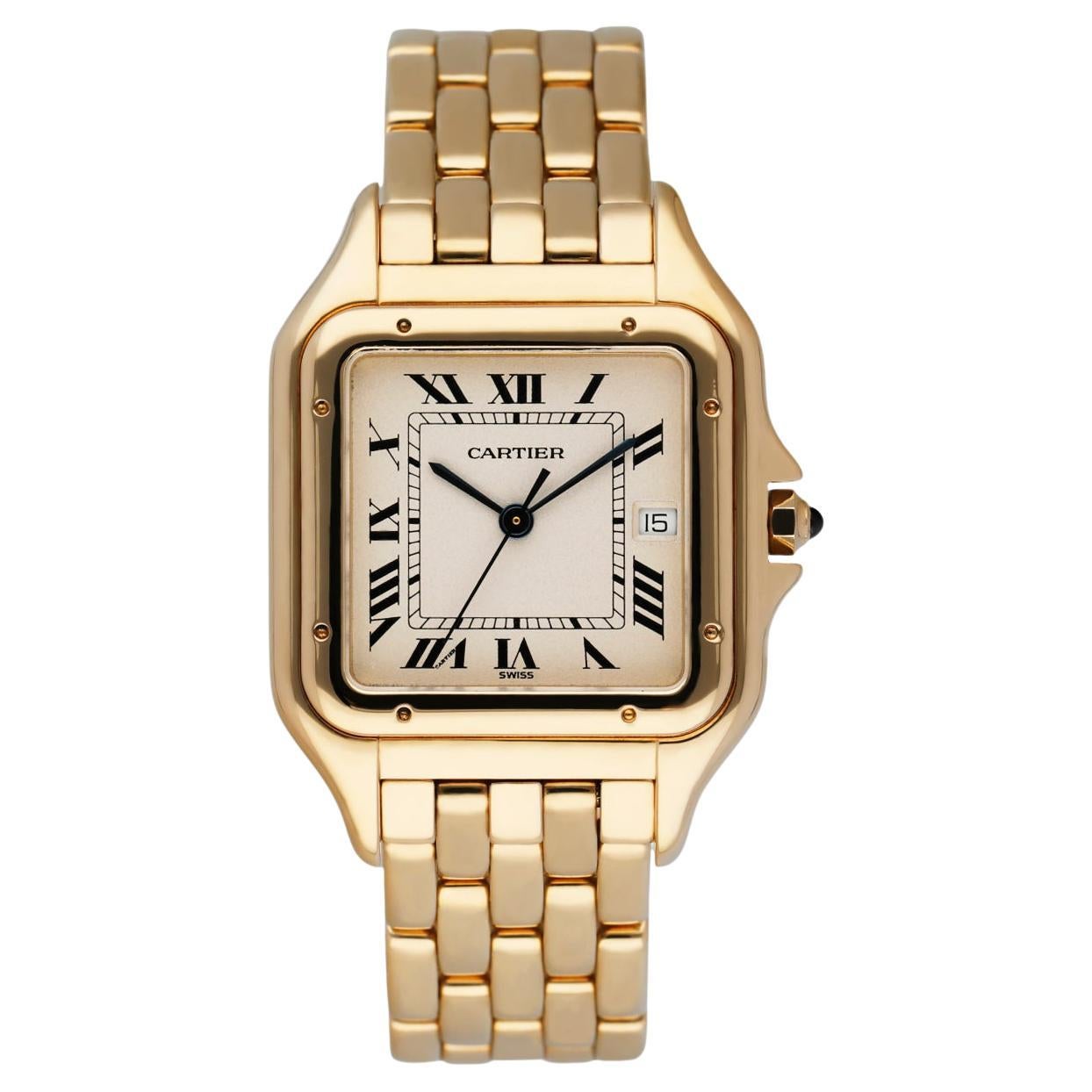 Cartier Panthere XL Art Deco Yellow Gold Men’s Watch W25014B9 For Sale ...