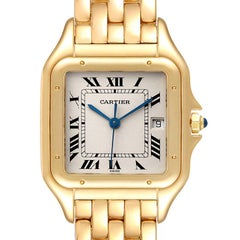 Cartier Panthere Large 18k Yellow Gold Unisex Watch W2501489 Box Papers