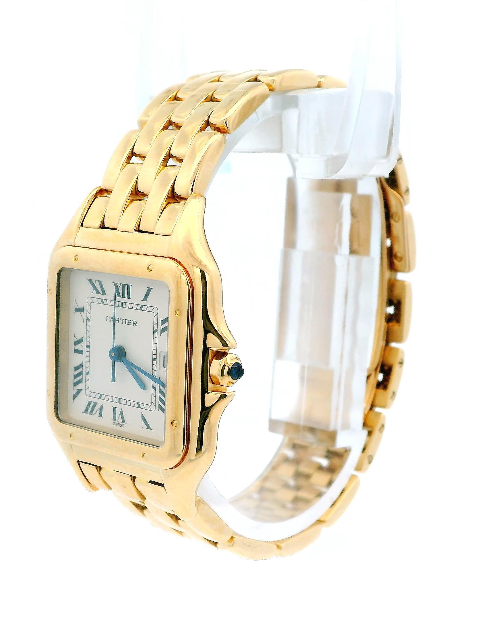 Reloj Cartier Panthère Grande Oro Amarillo 18k en Excelente estado para la venta en Great Neck Plaza, NY