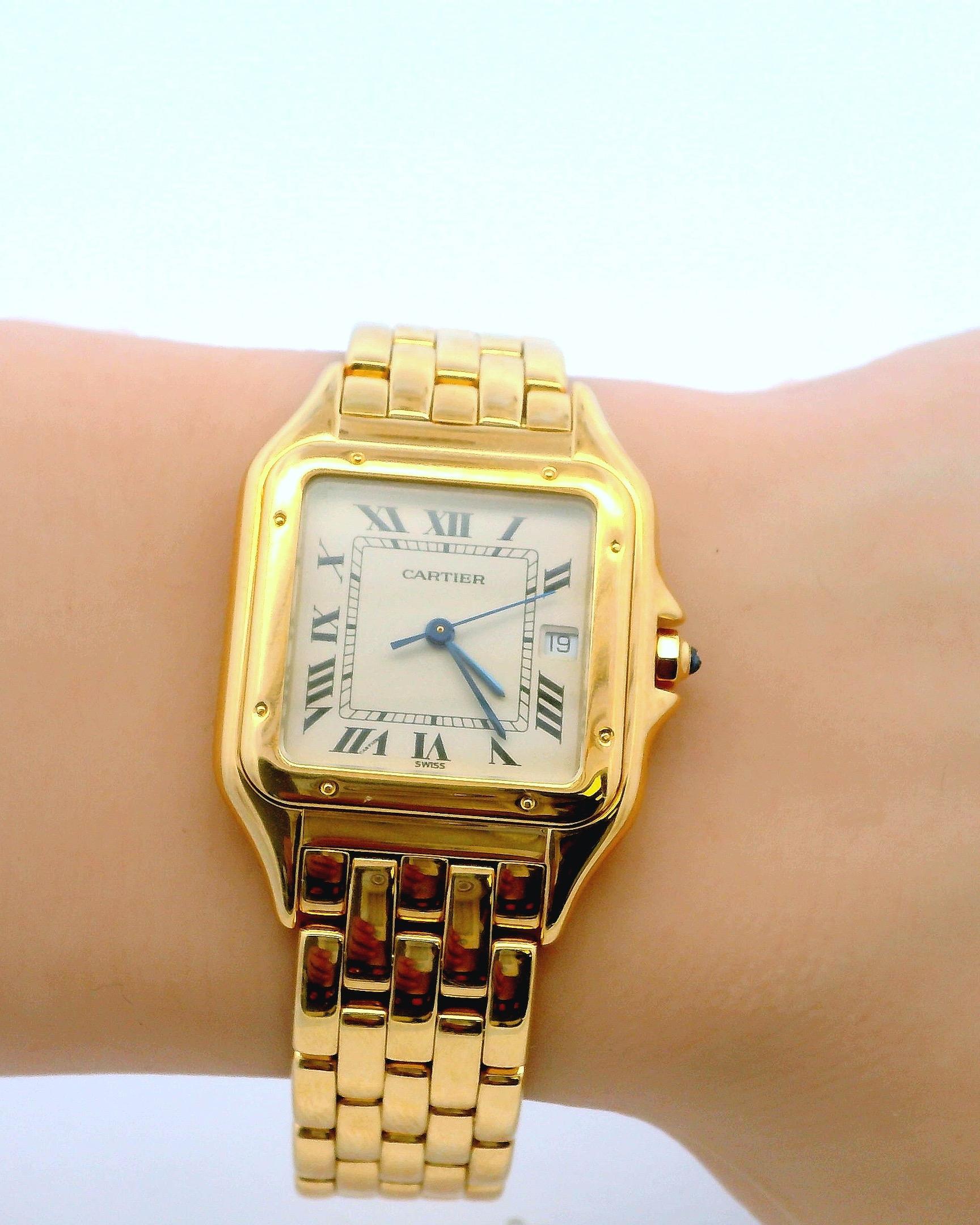 Reloj Cartier Panthère Grande Oro Amarillo 18k en venta 4