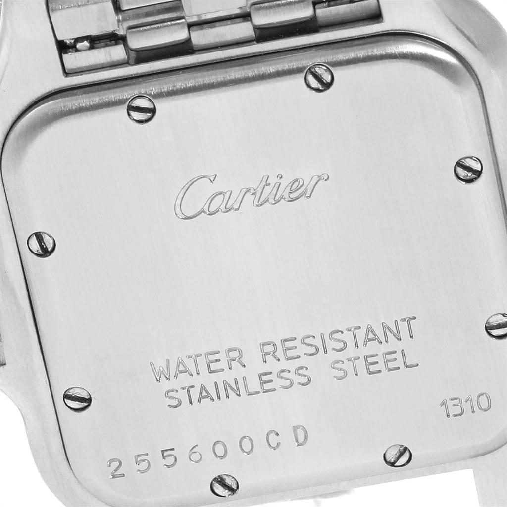 Cartier Panthere Large Blue Hands Steel Unisex Watch W25054P5 For Sale 2