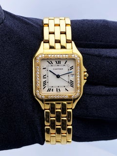 Cartier Panthere Large Size Diamond 18K Yellow Gold Watch