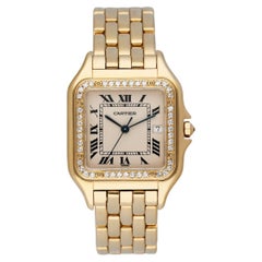 Cartier Panthere Large Size Diamond 18K Yellow Gold Watch