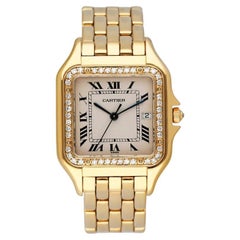 Cartier Panthere Large Size Diamond 18K Yellow Gold Watch