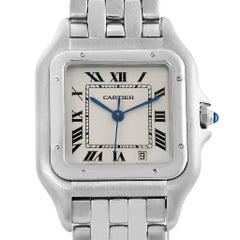 Cartier Panthere Large Steel Unisex Watch W25054P5 Box Papers