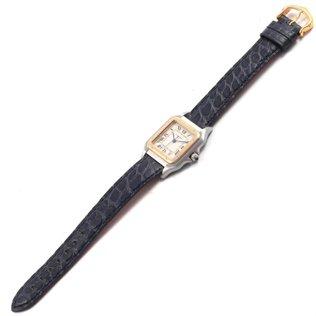 Cartier Panthere Large Steel Yellow Gold Unisex Watch W25028B6 For Sale 7