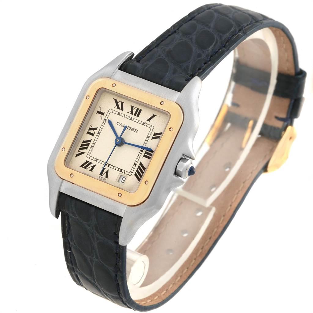 Cartier Panthere Large Steel Yellow Gold Unisex Watch W25028B6 For Sale 1