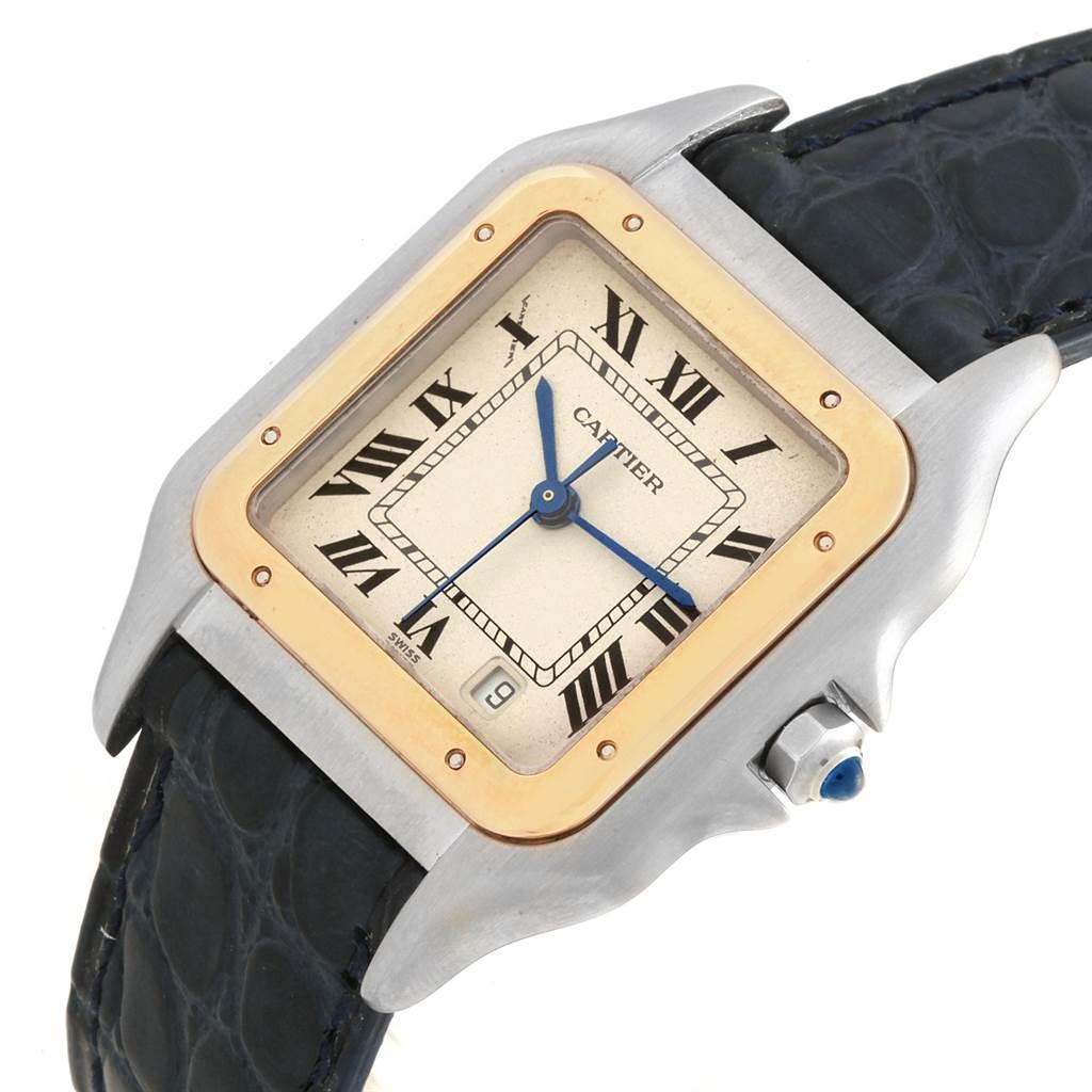 Cartier Panthere Large Steel Yellow Gold Unisex Watch W25028B6 For Sale 3