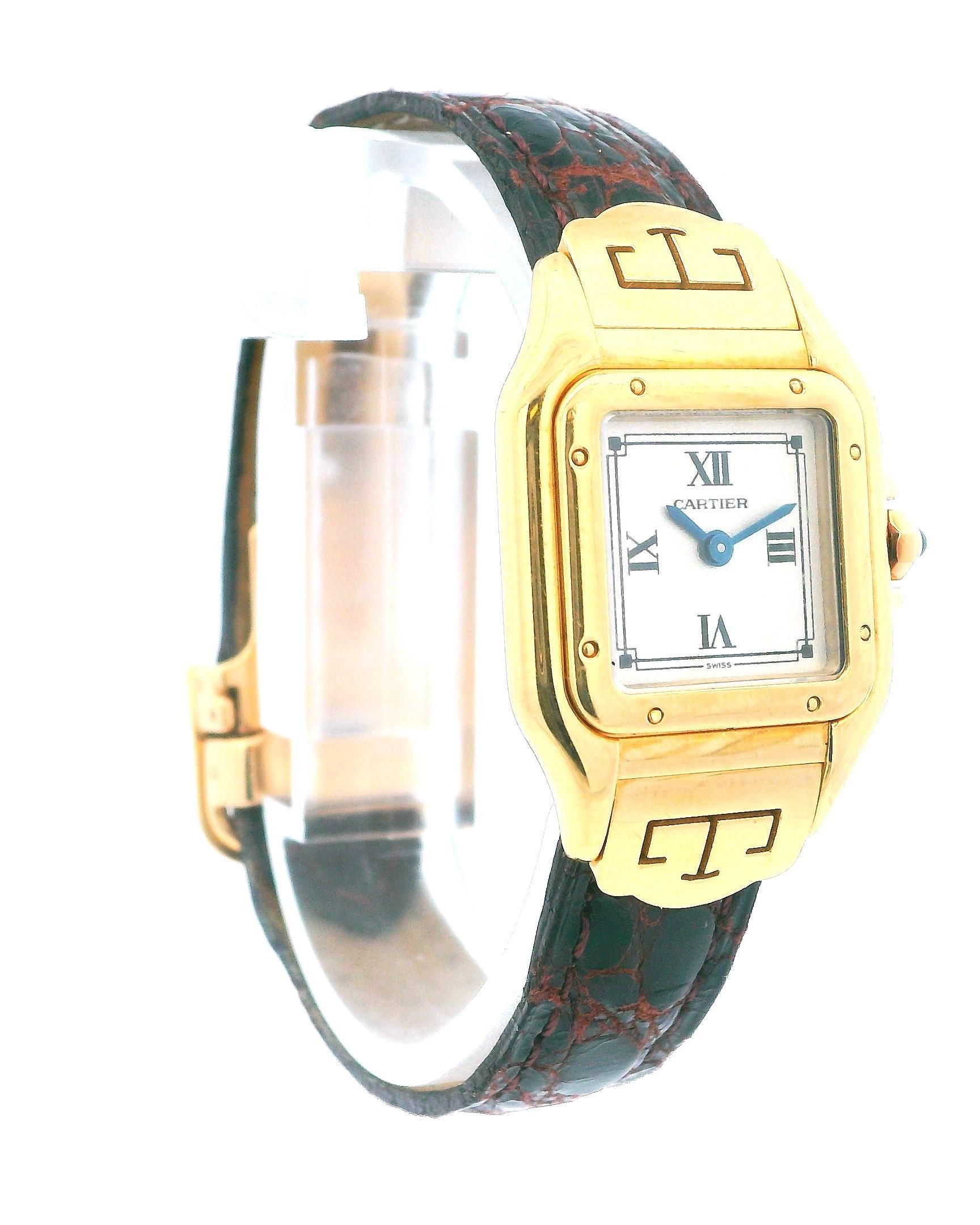 Art Deco Cartier Panthere Les Styles W2504431 18K Yellow Gold Watch For Sale