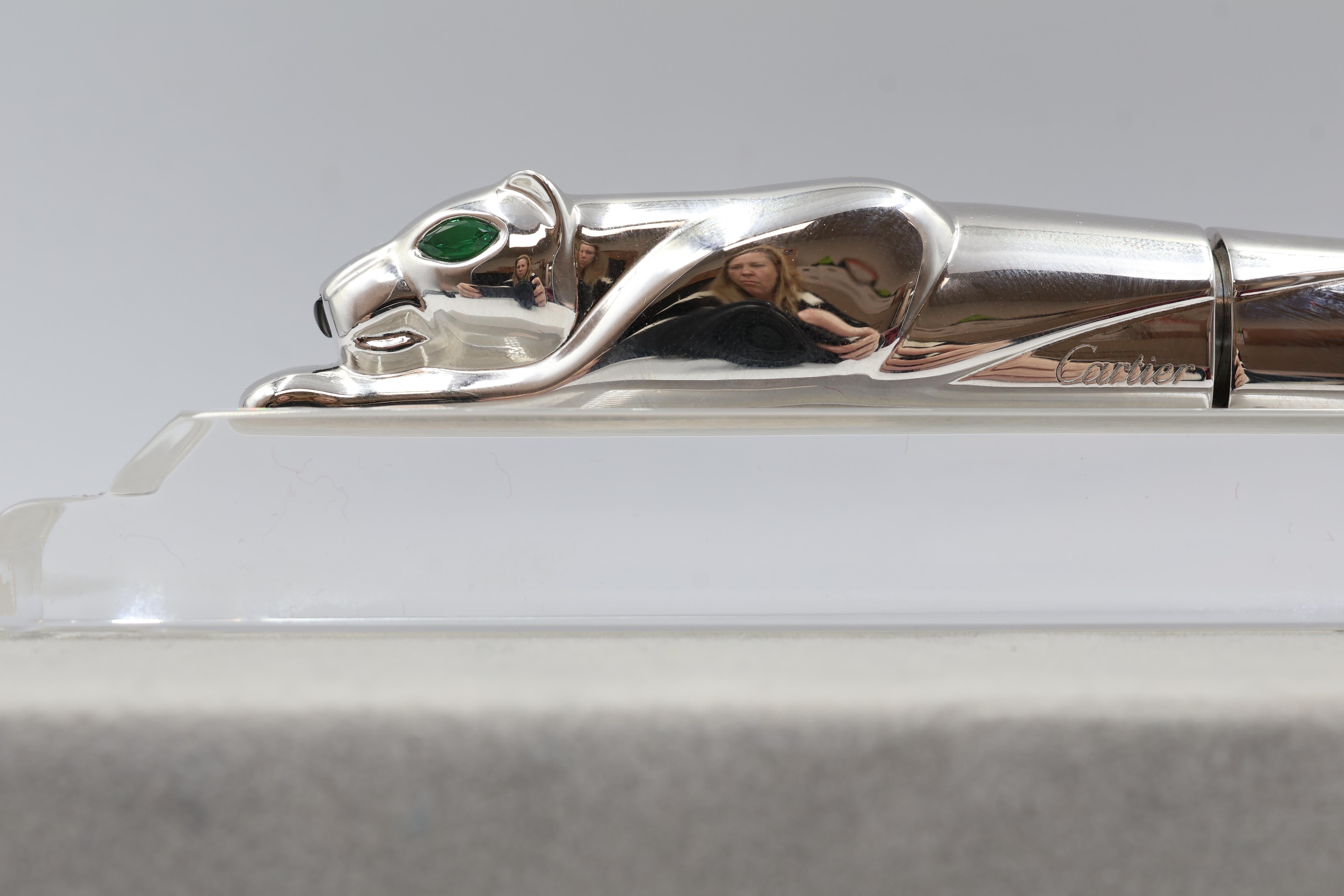 Cartier Panthère Edition Limitée Stylo Plume en Argent Sterling 326/500 Bon état - En vente à Vaughan, CA