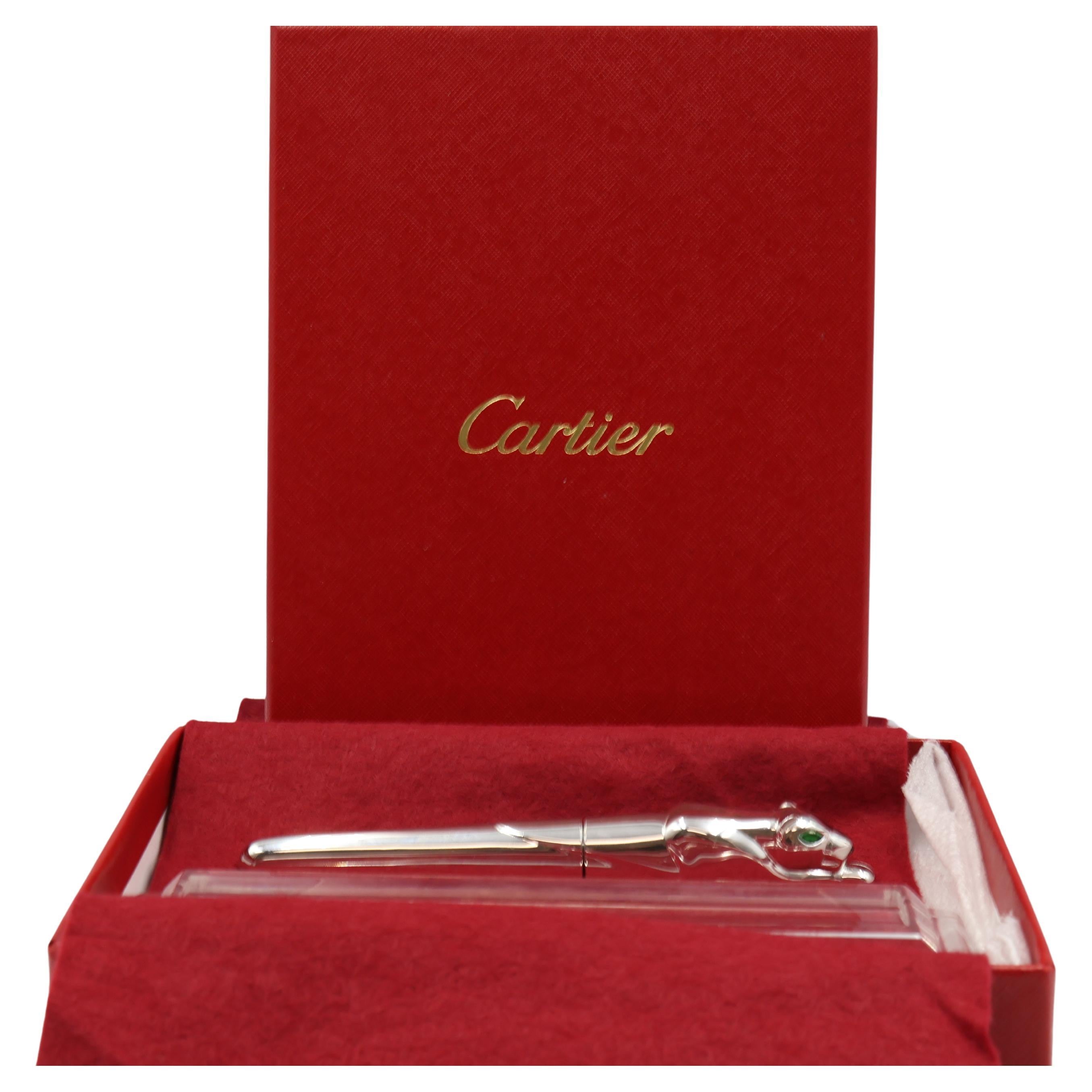 Cartier Panthere Limitierte Auflage Sterling Silber Füllfederhalter 326/500