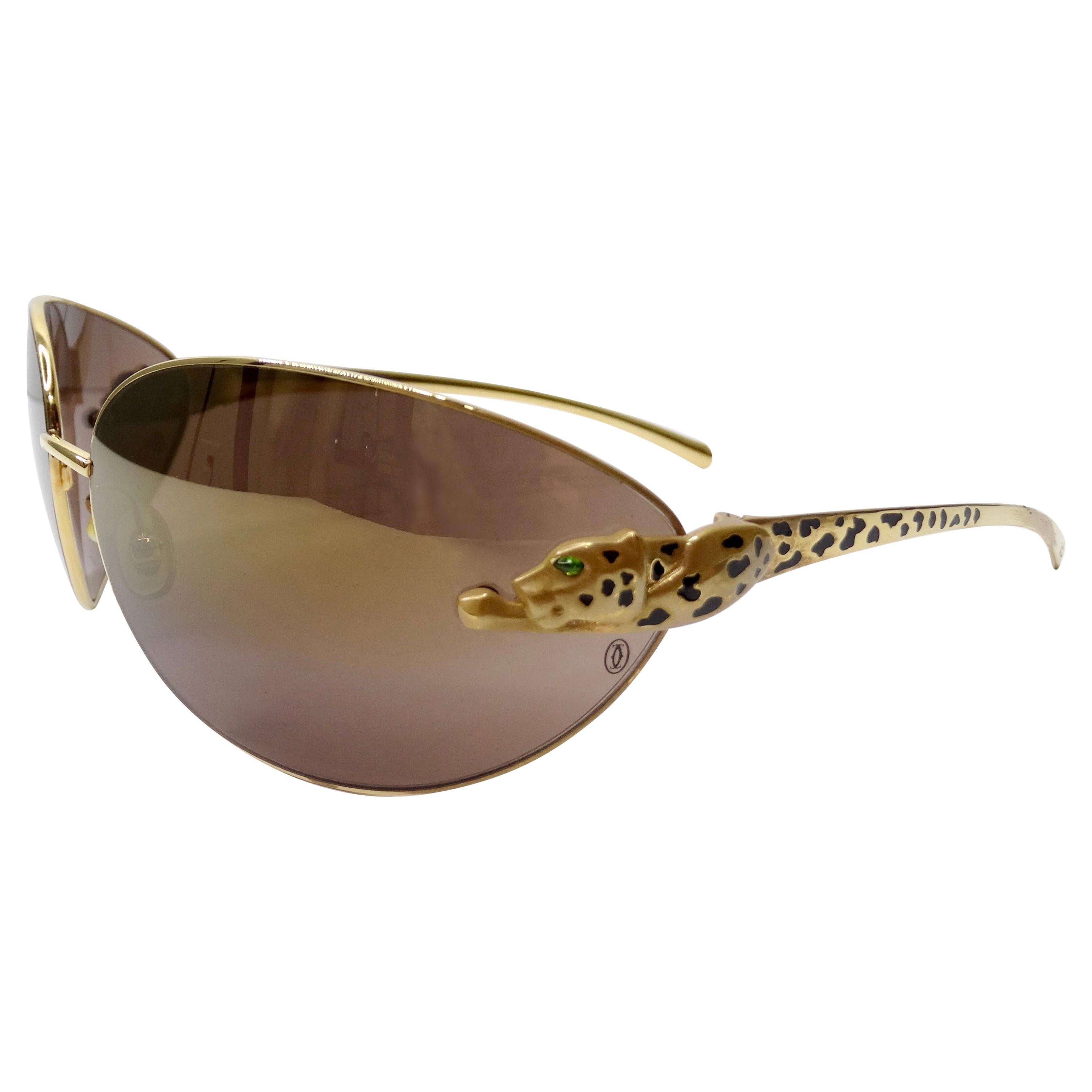 Cartier Panthere Limited Series Sunglasses For Sale at 1stDibs | panthere  de cartier sunglasses limited edition