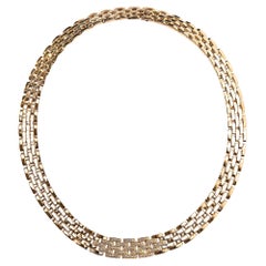 Retro Cartier Panthère Maillon Collier / Necklace 18k Gold with 1.58ct Diamonds