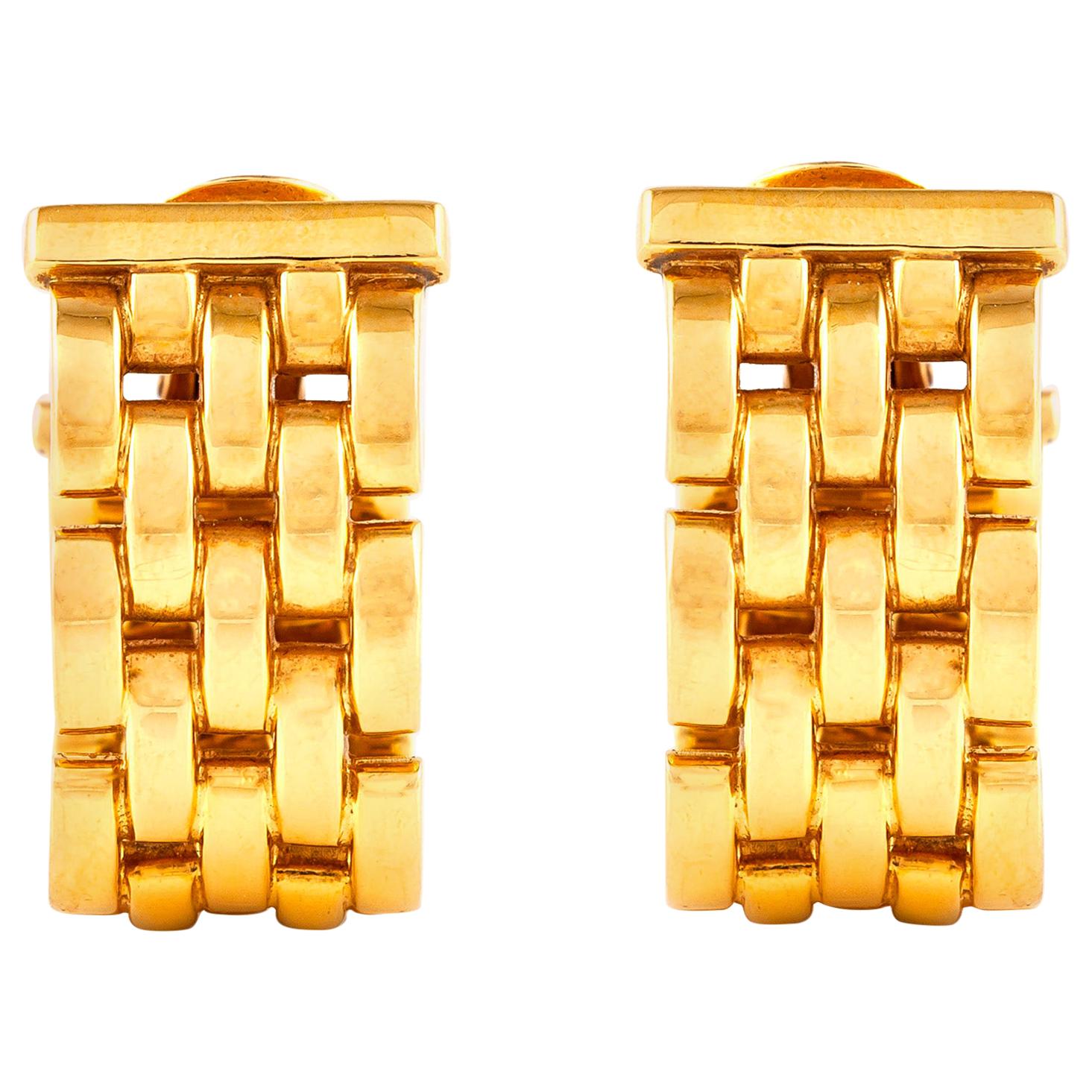 Cartier Panthere Maillon Hoop Earrings