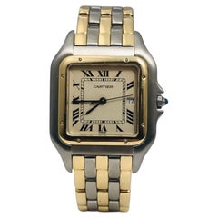 Cartier Panthere Medium 3 Row Zweifarbiger Edelstahl/Gelbgold Ref. W25028B8