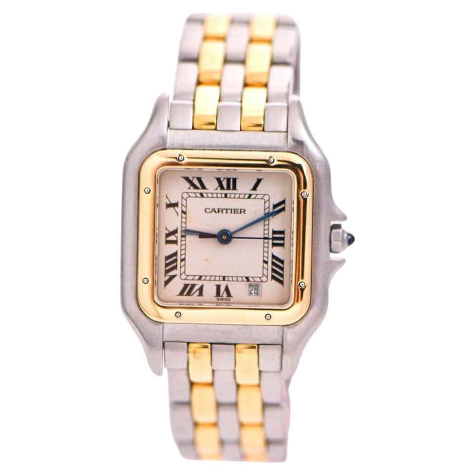 Reloj Cartier Panthère Modelo Mediano Acero 18k Oro Amarillo W2PN0007